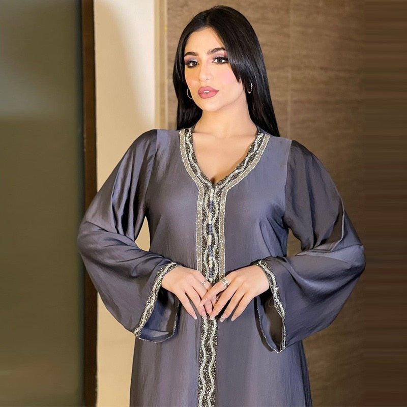 Rhinestone Moroccan Kaftan Abaya | All For Me Today