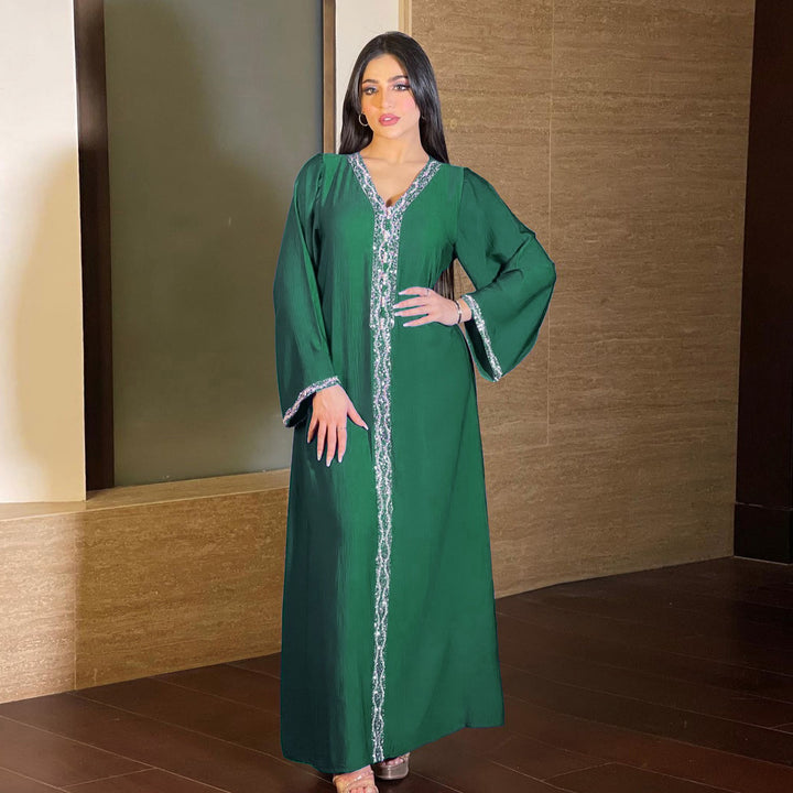 Rhinestone Moroccan Kaftan Abaya | All For Me Today