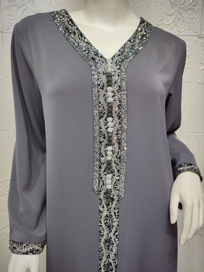 Rhinestone Moroccan Kaftan Abaya | All For Me Today