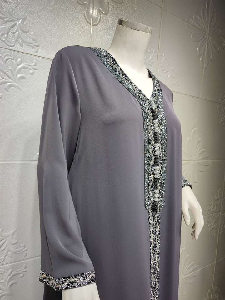 Rhinestone Moroccan Kaftan Abaya | All For Me Today