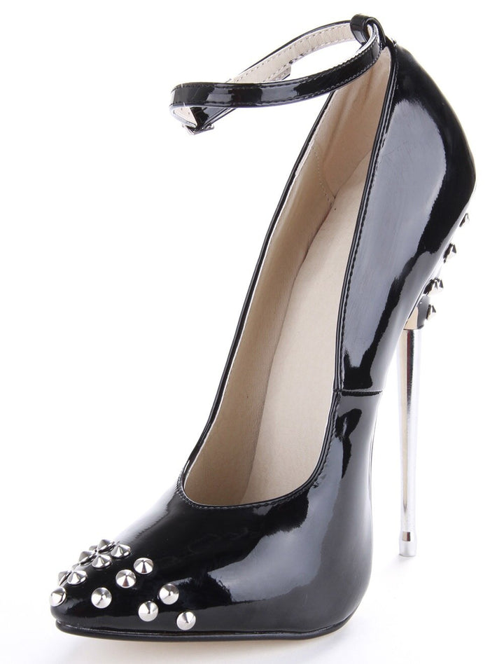 Rivet Studs Super High Heel Steel Stilettos Pump | All For Me Today