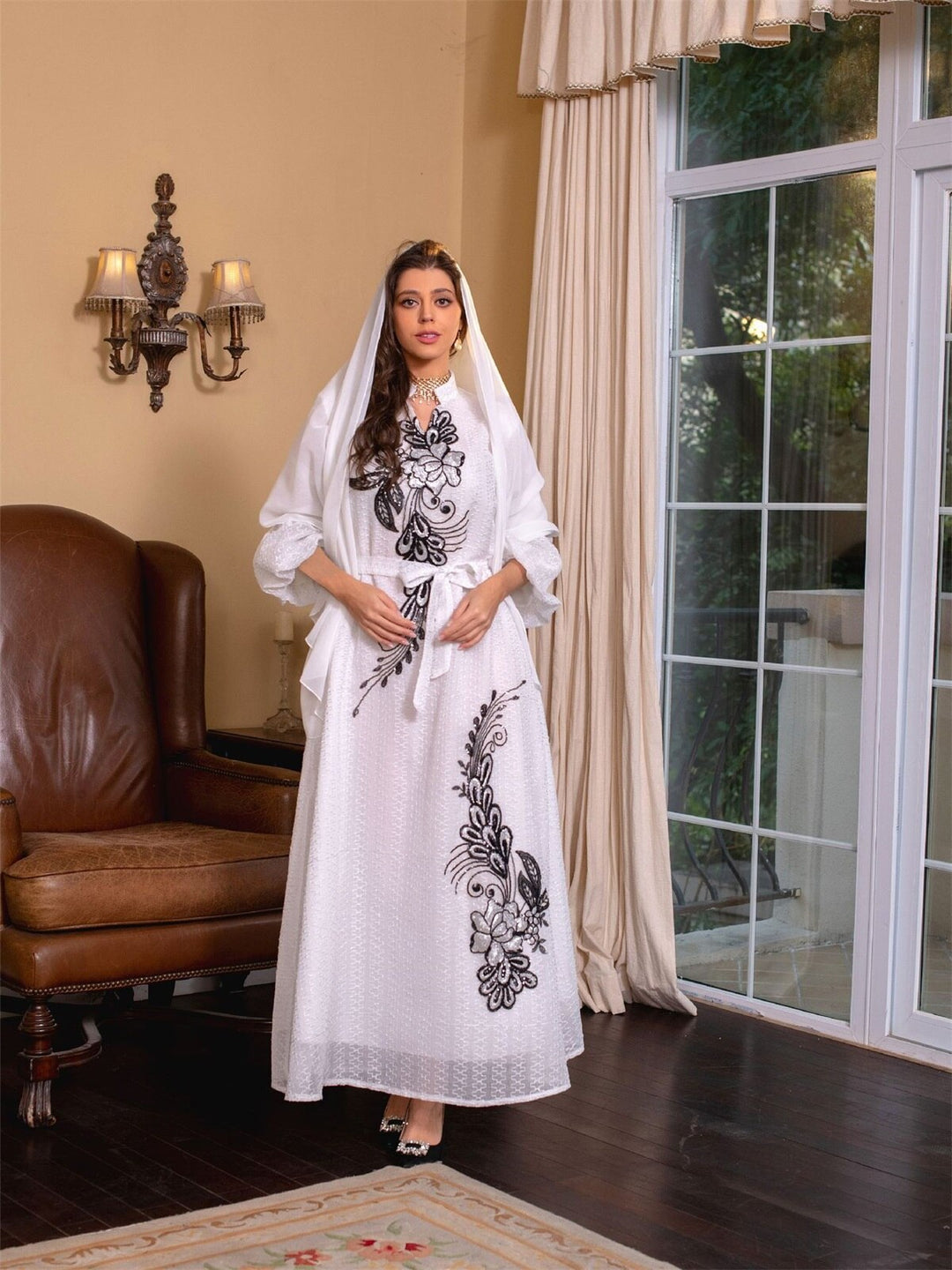 Lantern Sleeve Women's Kaftan Moroccan Dress| All For Me Today