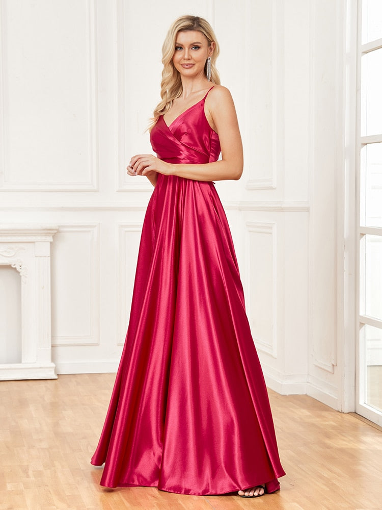 Know To Be Wild Satin Women's Evening Party Dress| All For Me Today