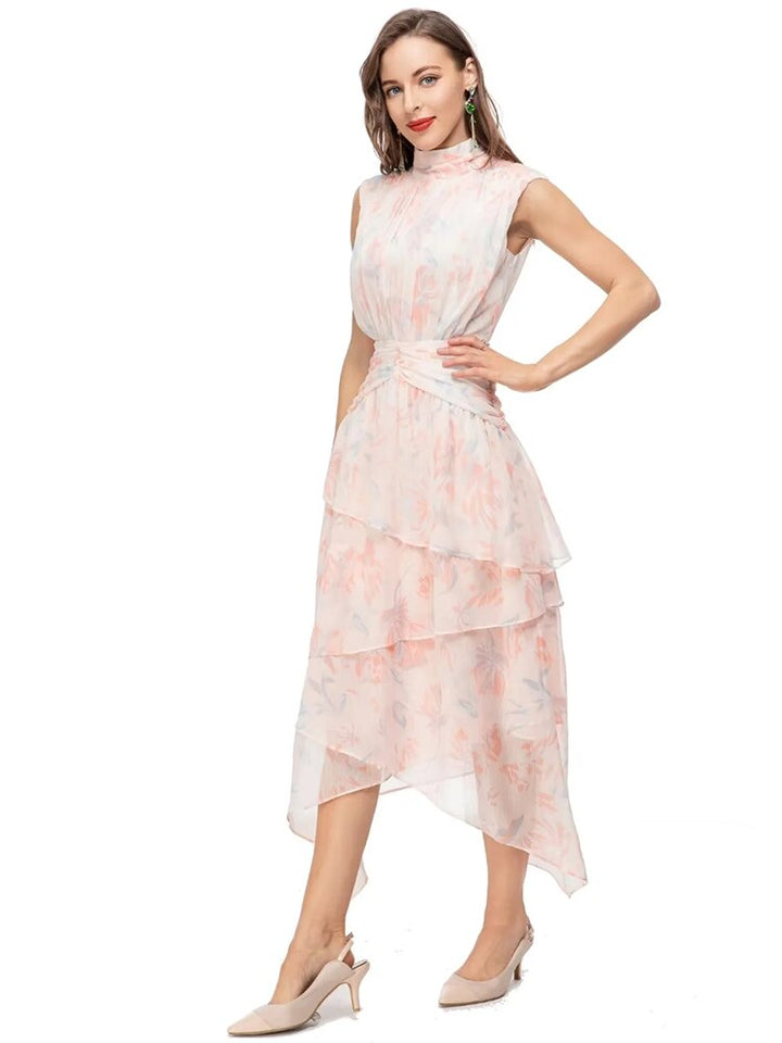Sleeveless Women's Asymmetrical Midi Dress| All For Me Today