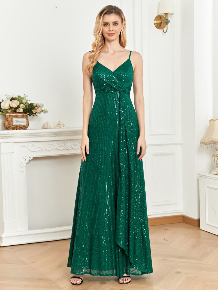 Ready For The Night Green Sequins Women's Party Dress| All For Me Today