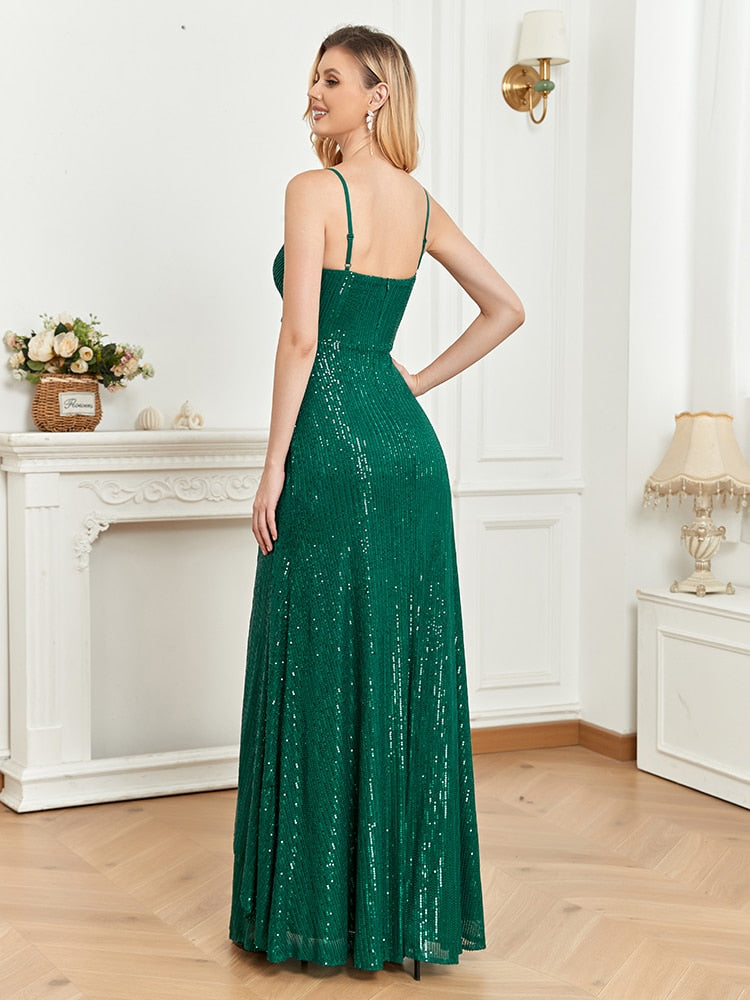 Ready For The Night Green Sequins Women's Party Dress| All For Me Today