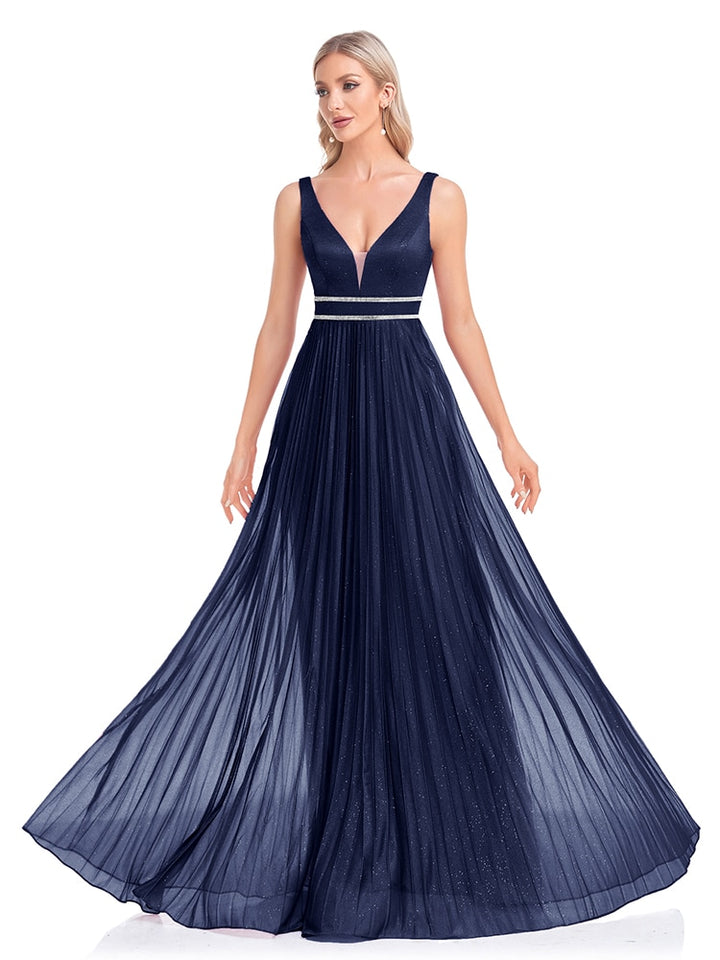 V-neck Chiffon Women's Cocktail Evening Dress| All For Me Today