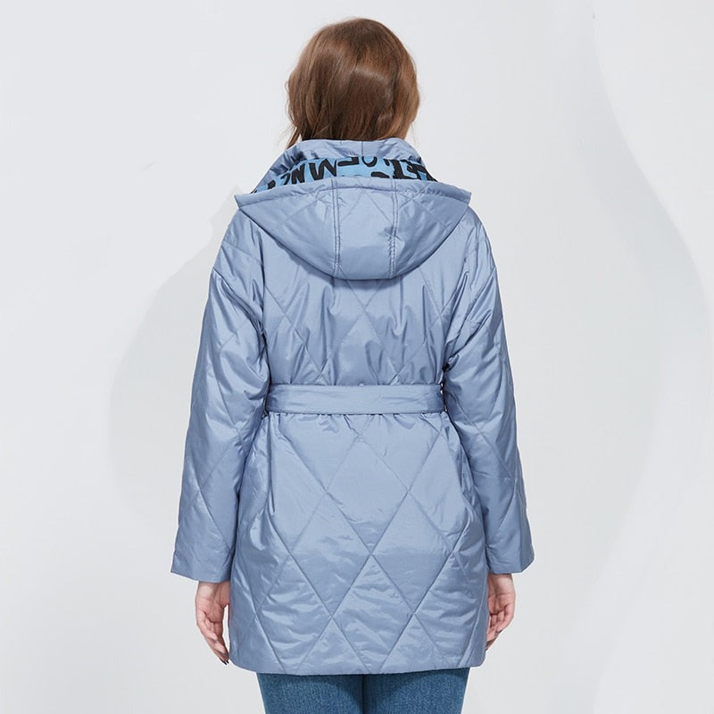 Letter Print Women's Hooded Parkas Coat| All For Me Today