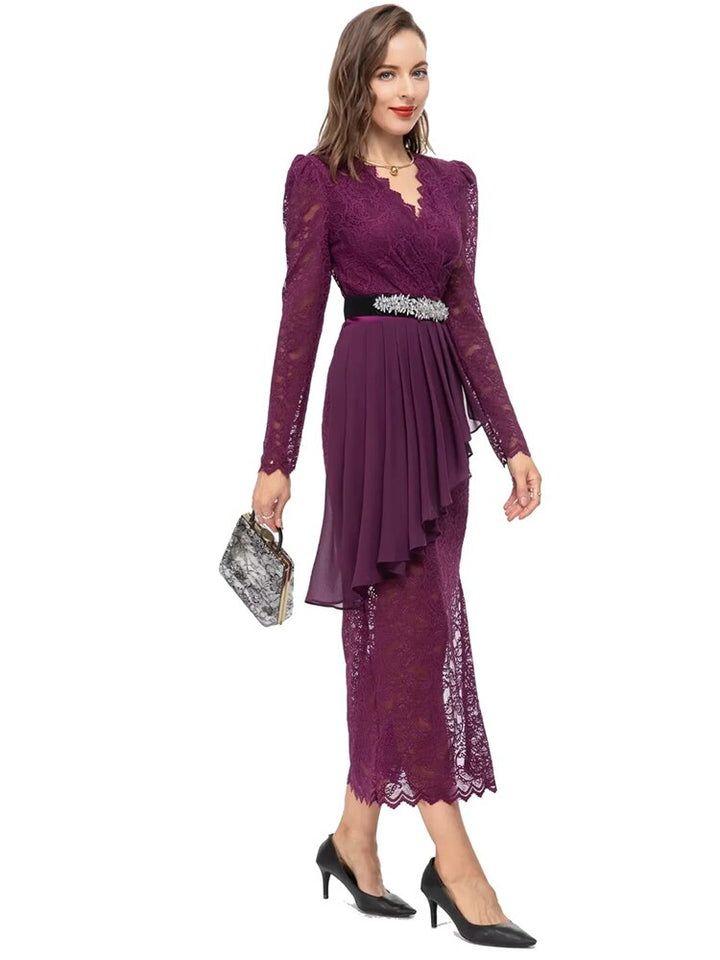 High Waist Hollow Out Women's Midi Dress| All For Me Today