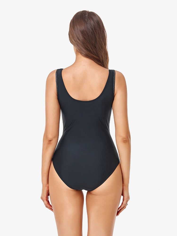 Deep V-neck Women's One Piece Swimsuit| All For Me Today