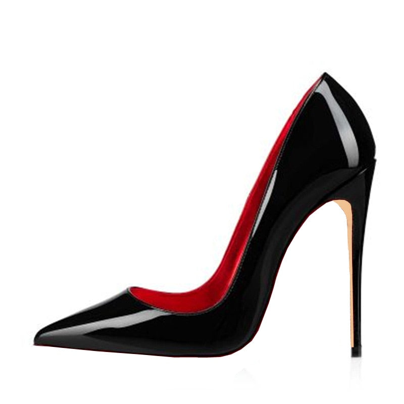 Black Patent Leather Women's Stiletto Heels Pump| All For Me Today