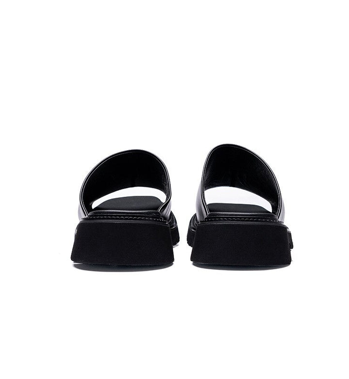 Real Leather Men's Platform Slippers| All For Me Today