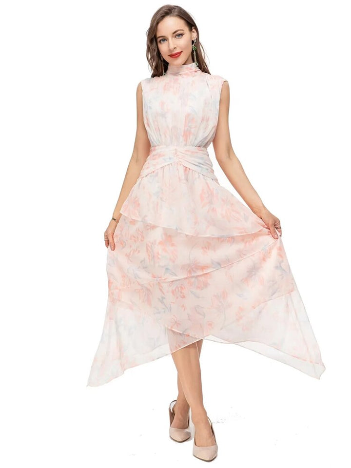 Sleeveless Women's Asymmetrical Midi Dress| All For Me Today