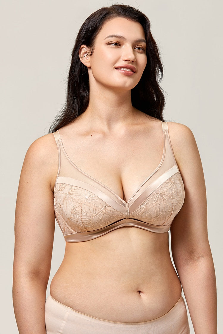 Sheer Lace Non Padded Full Coverage Bra | All For Me Today