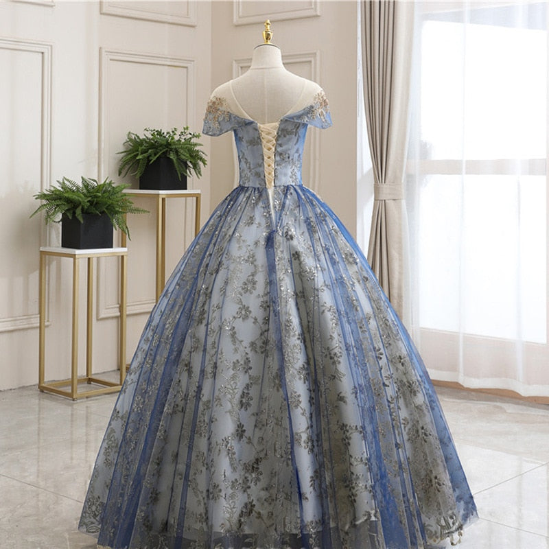 Shiny Lace Luxury Quinceanera Dress | All For Me Today