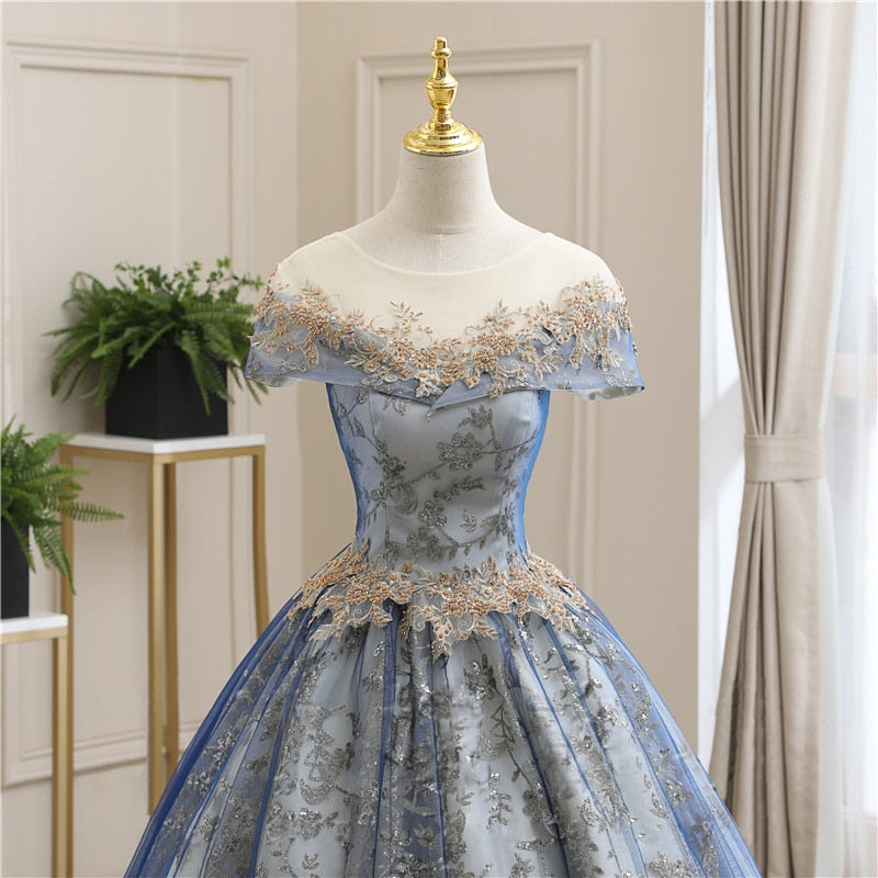 Shiny Lace Luxury Quinceanera Dress | All For Me Today