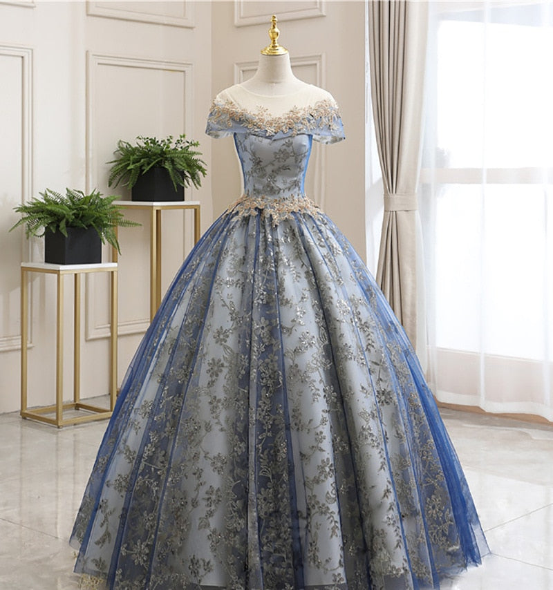 Shiny Lace Luxury Quinceanera Dress | All For Me Today