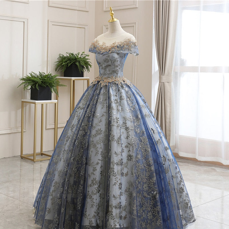 Shiny Lace Luxury Quinceanera Dress | All For Me Today