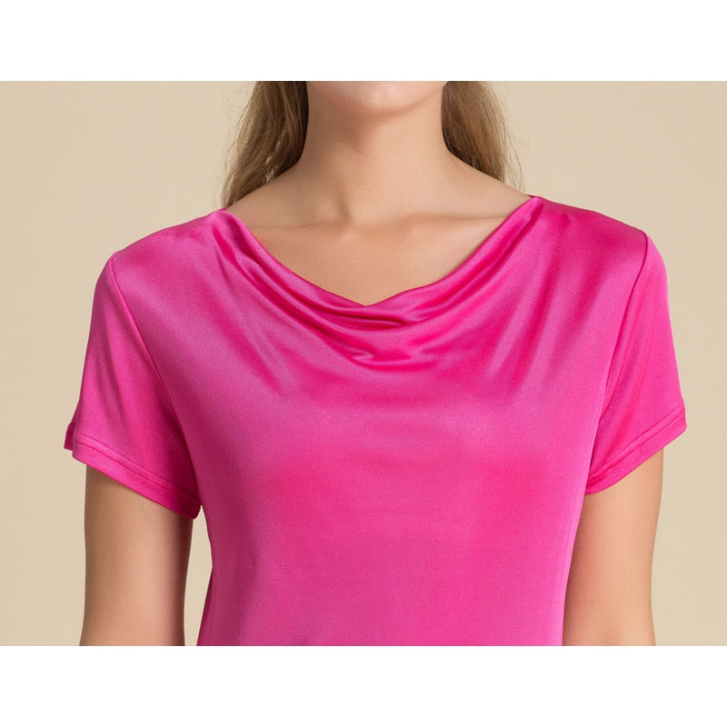 Short Sleeve Women's Real Silk T-shirt | All For Me Today