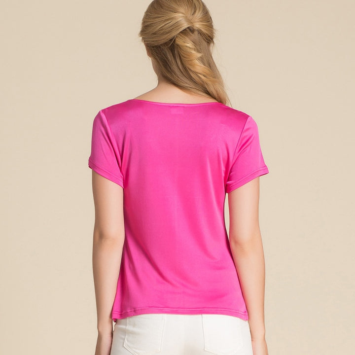 Short Sleeve Women's Real Silk T-shirt | All For Me Today