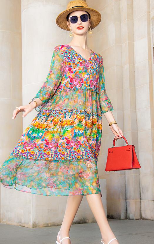 Silk Elegant Loose Formal Dress