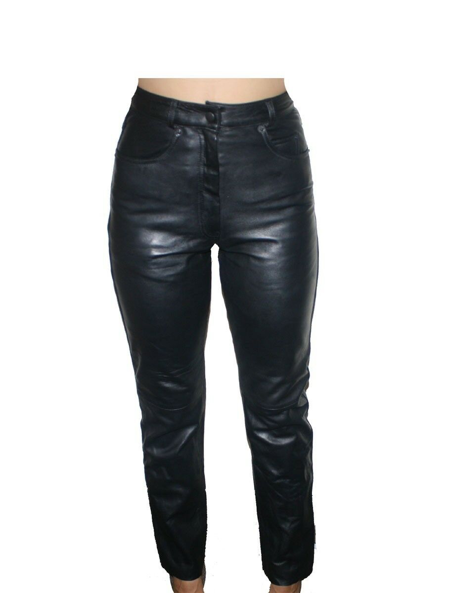 Slim Fit Lamb Leather Women Pant | All For Me Today