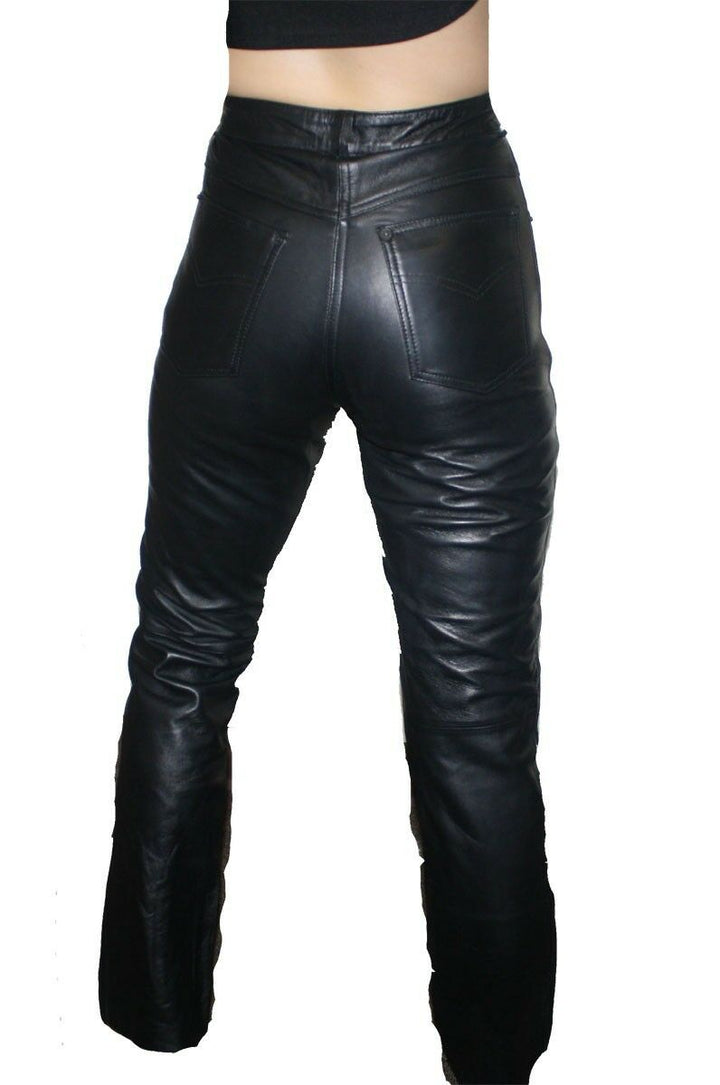 Slim Fit Lamb Leather Women Pant | All For Me Today