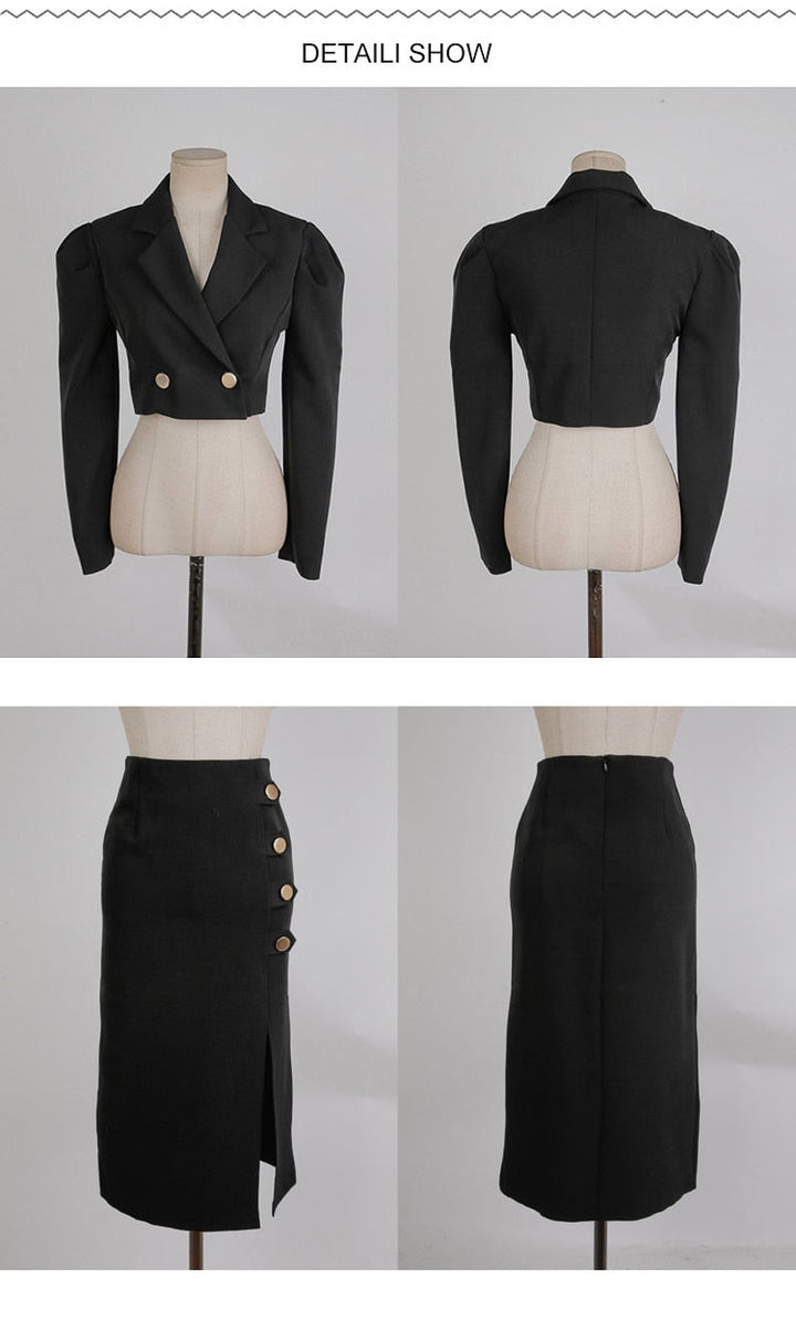 Split Midi Pencil Skirt Suit | All For Me Today