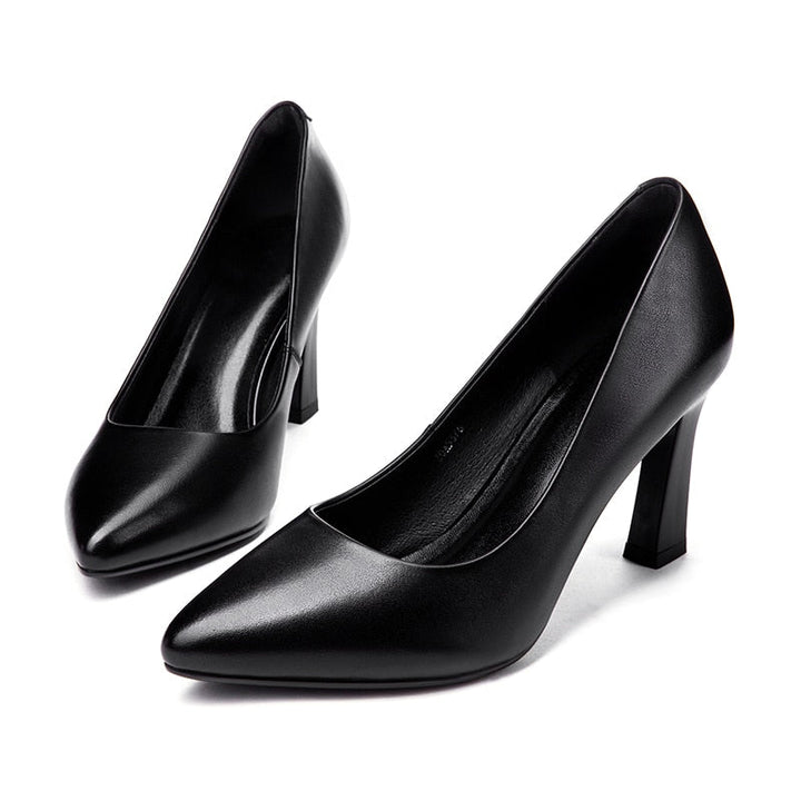 Square High Heel Women's Basic Pumps | All For Me Today