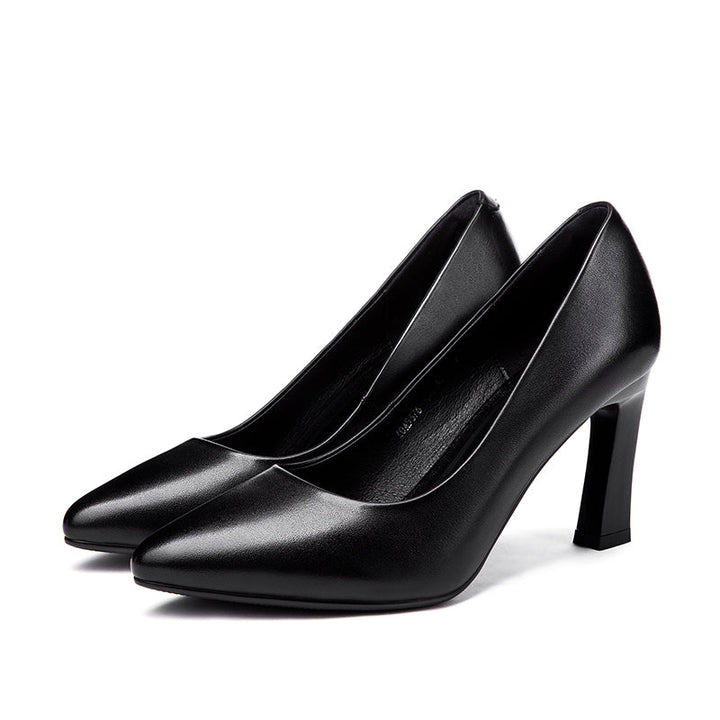 Square High Heel Women's Basic Pumps | All For Me Today