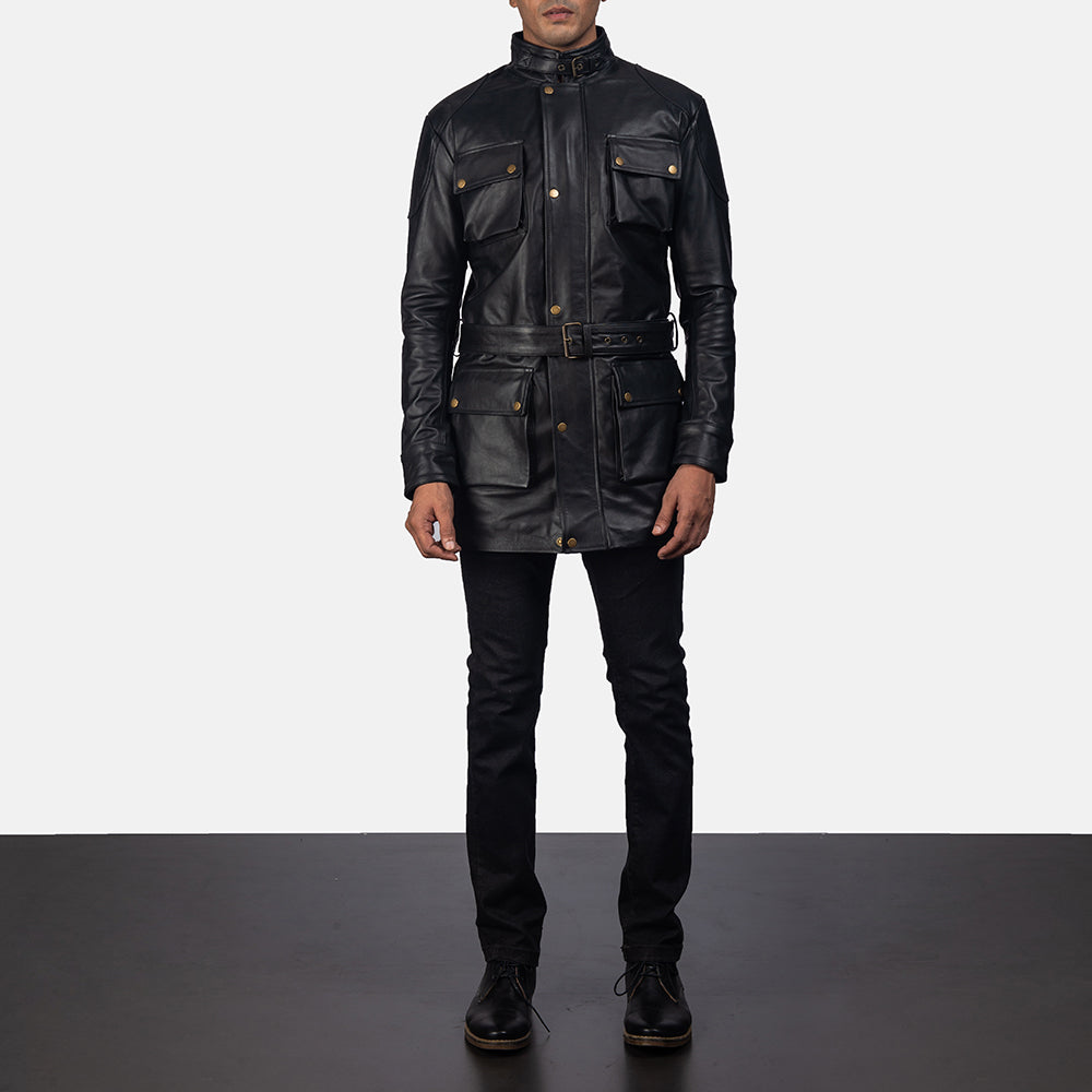 Sultan Black Leather Men's Jacket | All For Me Today