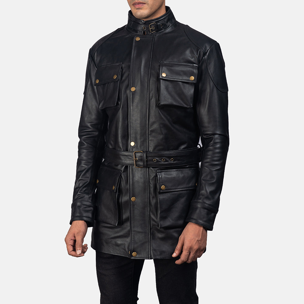 Sultan Black Leather Men's Jacket | All For Me Today