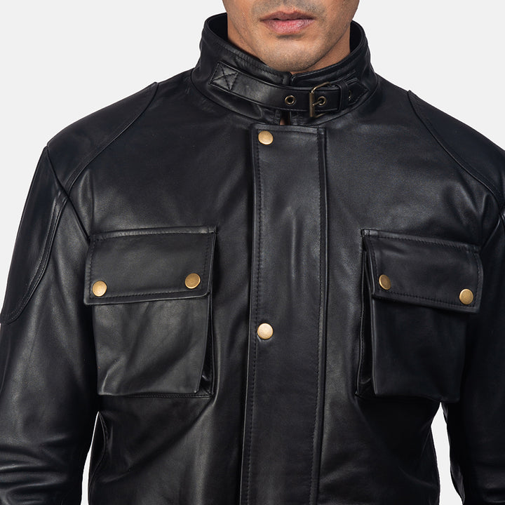 Sultan Black Leather Men's Jacket | All For Me Today