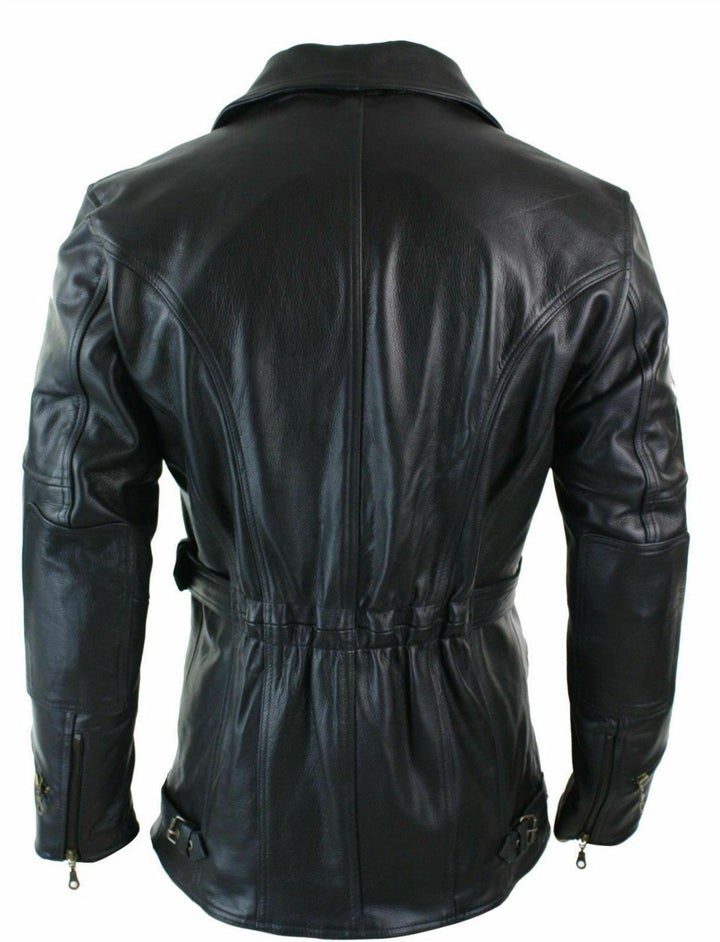 Three Quarter Black Genuine Sheepskin Leather Men's Jacket| All For Me Today