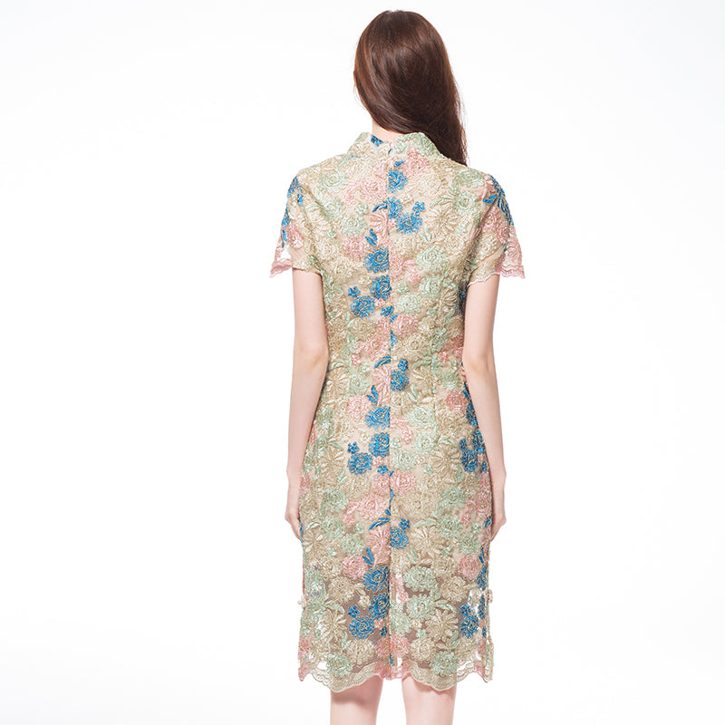 Total Appeal Embroidery Slim Dress | All For Me Today