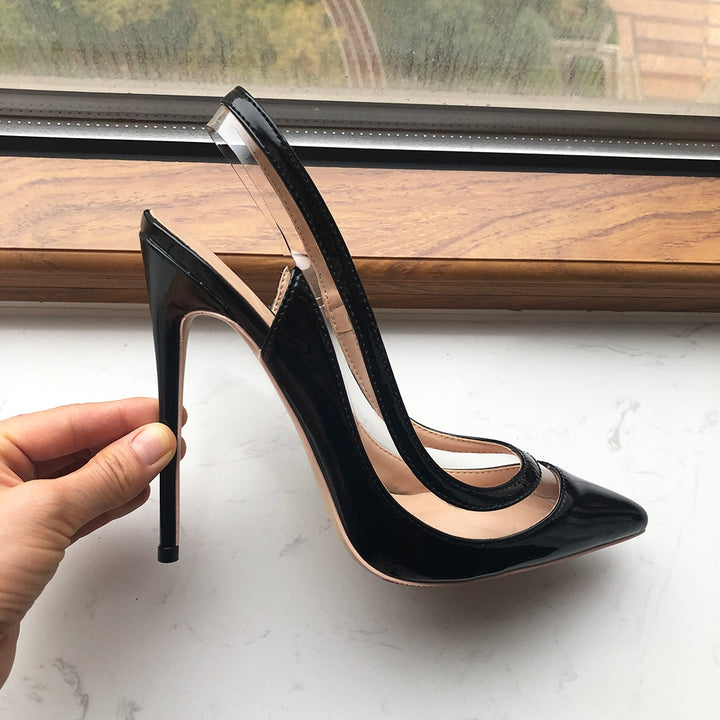 Transparent Women's Slingback Stiletto Pumps | All For Me Today