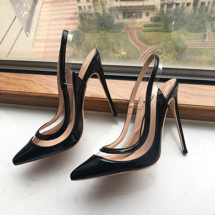 Transparent Women's Slingback Stiletto Pumps | All For Me Today