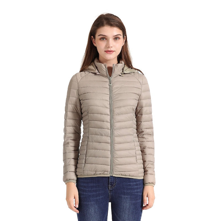 Ultralight Cotton Padded Women's Puffer Jacket With Store Bag | All For Me Today