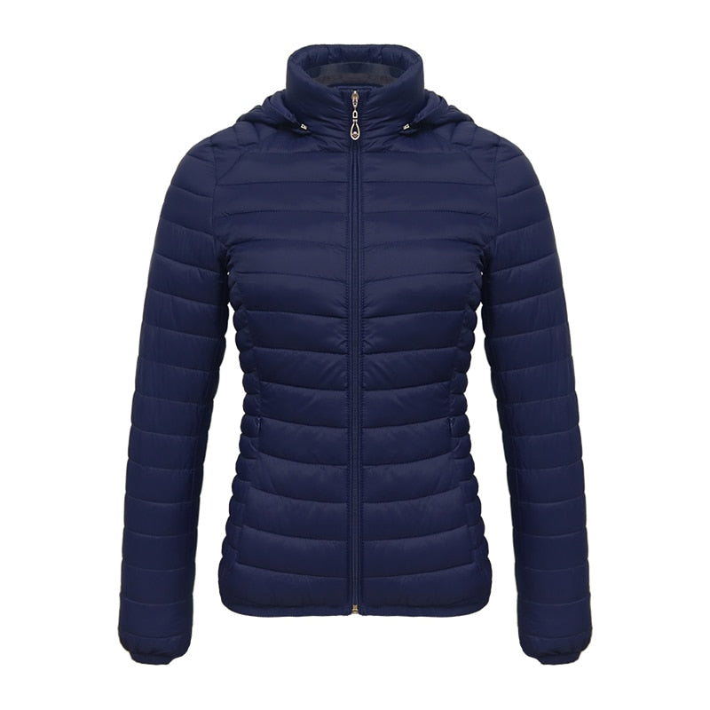 Ultralight Cotton Padded Women's Puffer Jacket With Store Bag All For Me Today