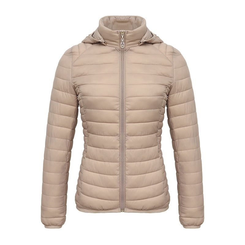 Ultralight Cotton Padded Women's Puffer Jacket With Store Bag | All For Me Today