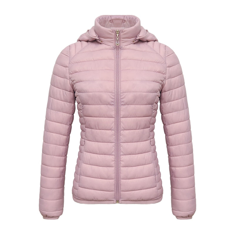 Ultralight Cotton Padded Women's Puffer Jacket With Store Bag | All For Me Today