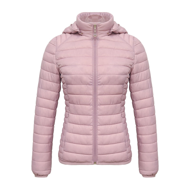 Ultralight Cotton Padded Women's Puffer Jacket With Store Bag| All For Me Today
