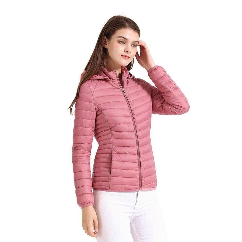 Ultralight Cotton Padded Women's Puffer Jacket With Store Bag | All For Me Today