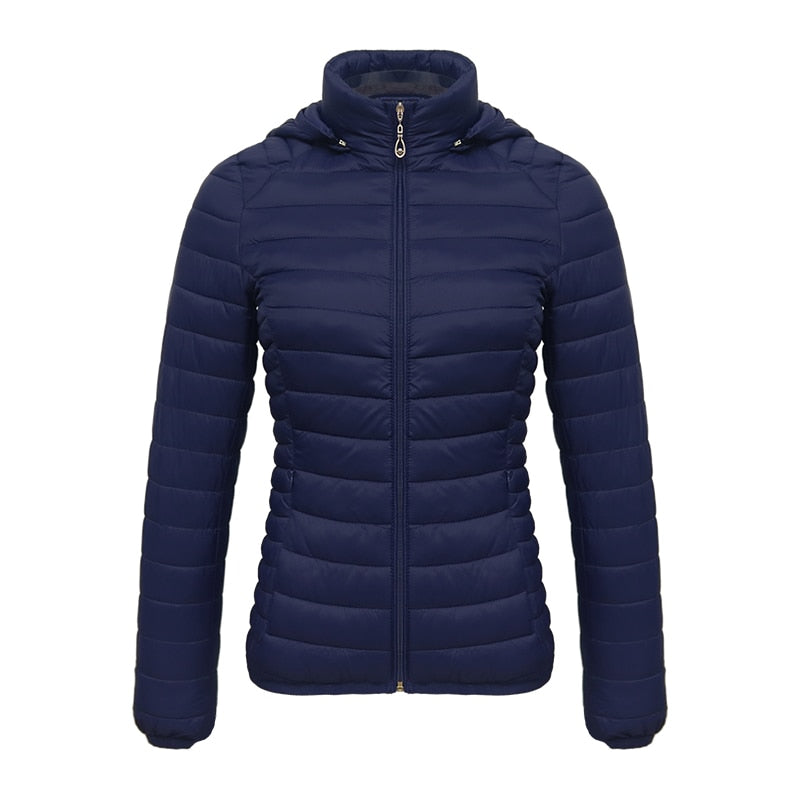 Ultralight Cotton Padded Women's Puffer Jacket With Store Bag | All For Me Today