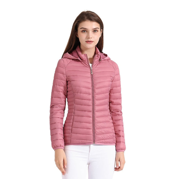 Ultralight Cotton Padded Women's Puffer Jacket With Store Bag | All For Me Today