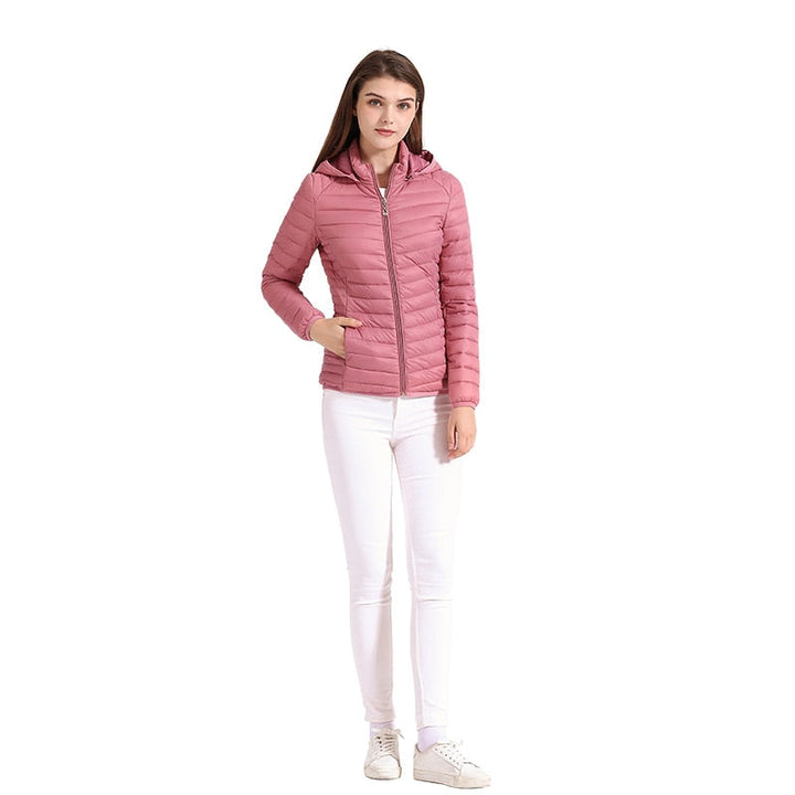 Ultralight Cotton Padded Women's Puffer Jacket With Store Bag | All For Me Today