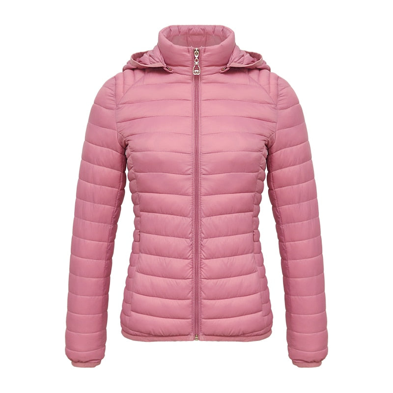 Ultralight Cotton Padded Women's Puffer Jacket With Store Bag | All For Me Today