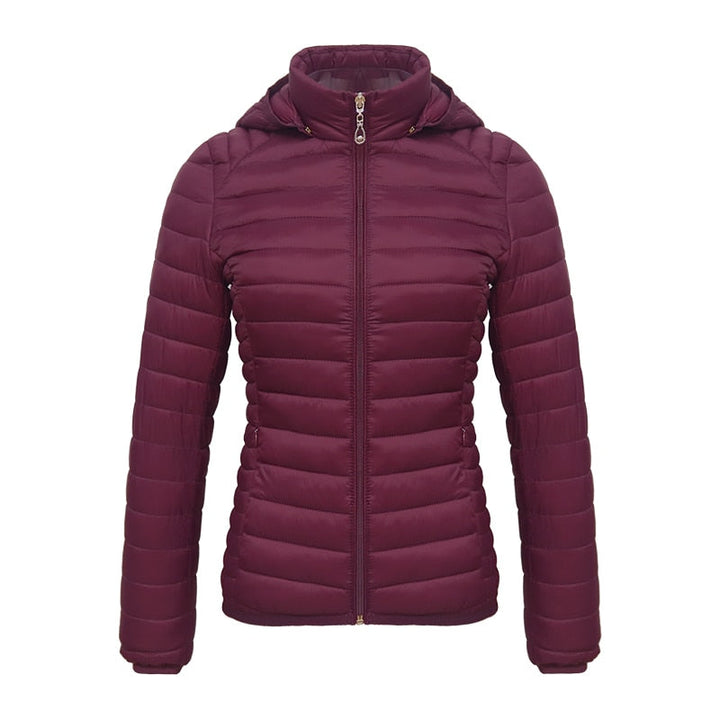 Ultralight Cotton Padded Women's Puffer Jacket With Store Bag | All For Me Today