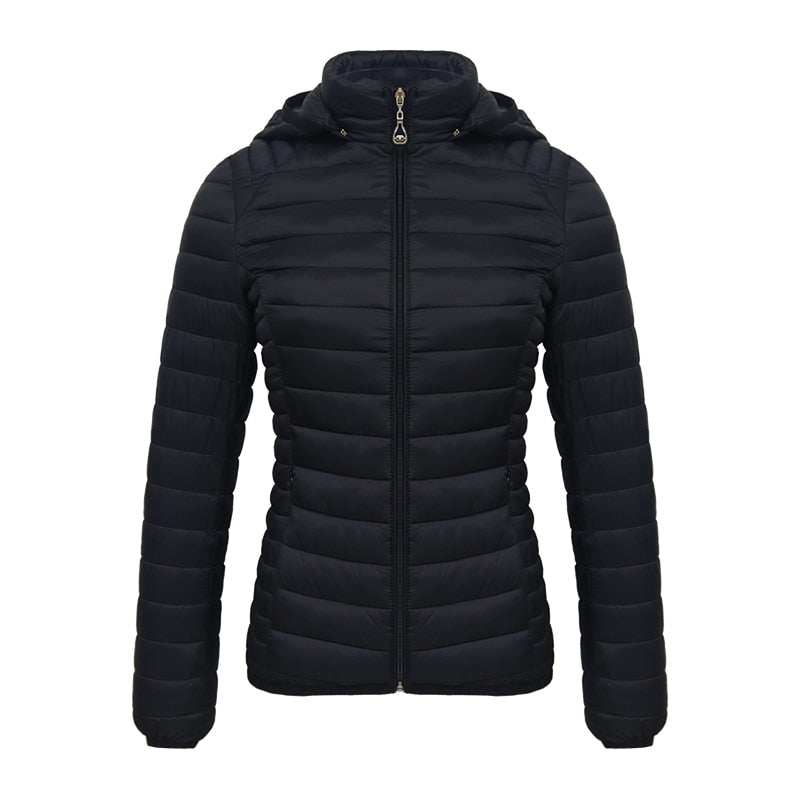 Ultralight Cotton Padded Women's Puffer Jacket With Store Bag | All For Me Today