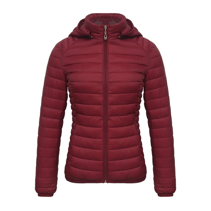 Ultralight Cotton Padded Women's Puffer Jacket With Store Bag | All For Me Today